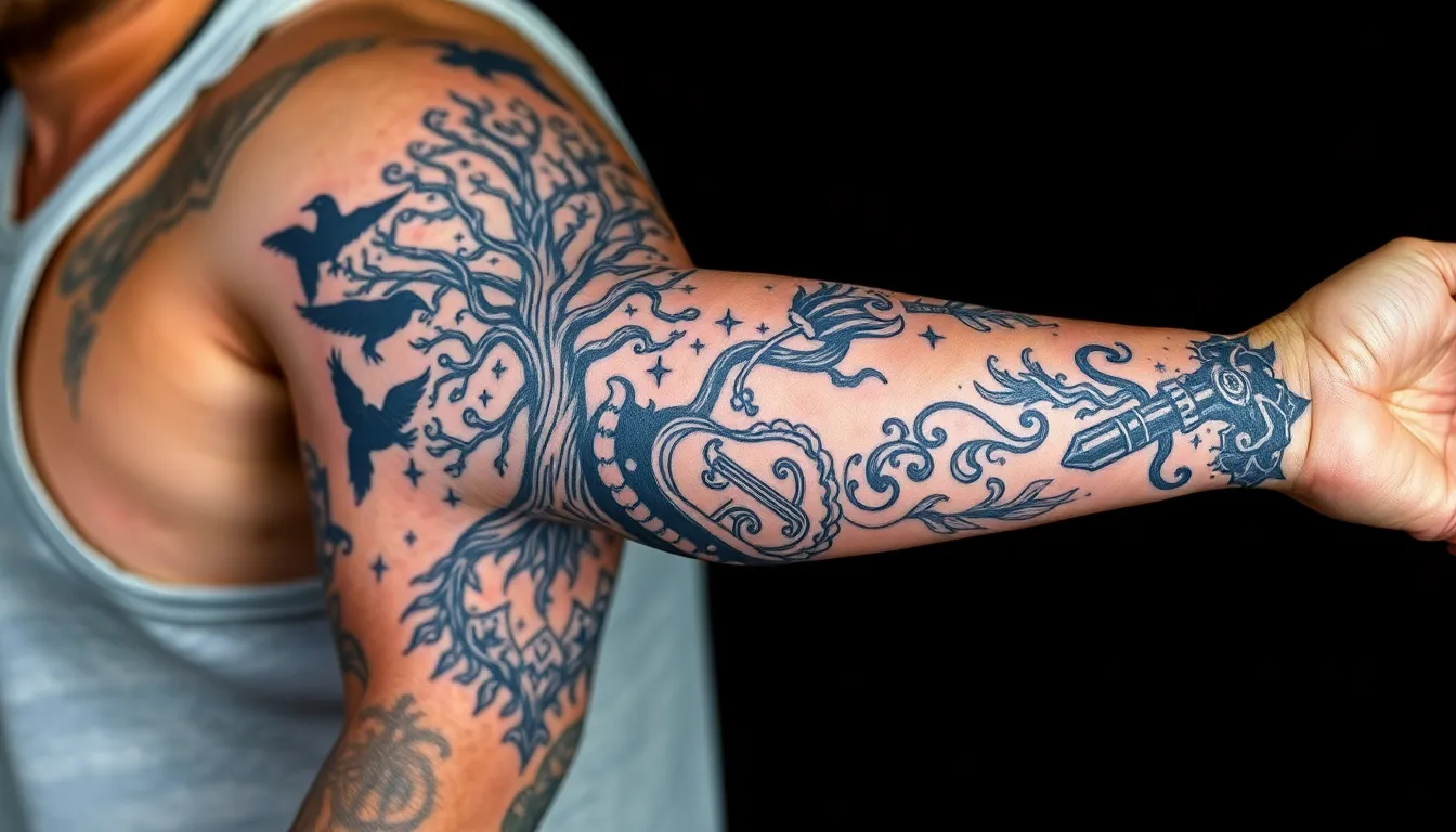 50 Epic Norse Tattoo Ideas: Vikings, Runes & Mythology Designs for 2025 16 50 Epic Norse Tattoo Ideas: Vikings, Runes & Mythology Designs for 2025 15
