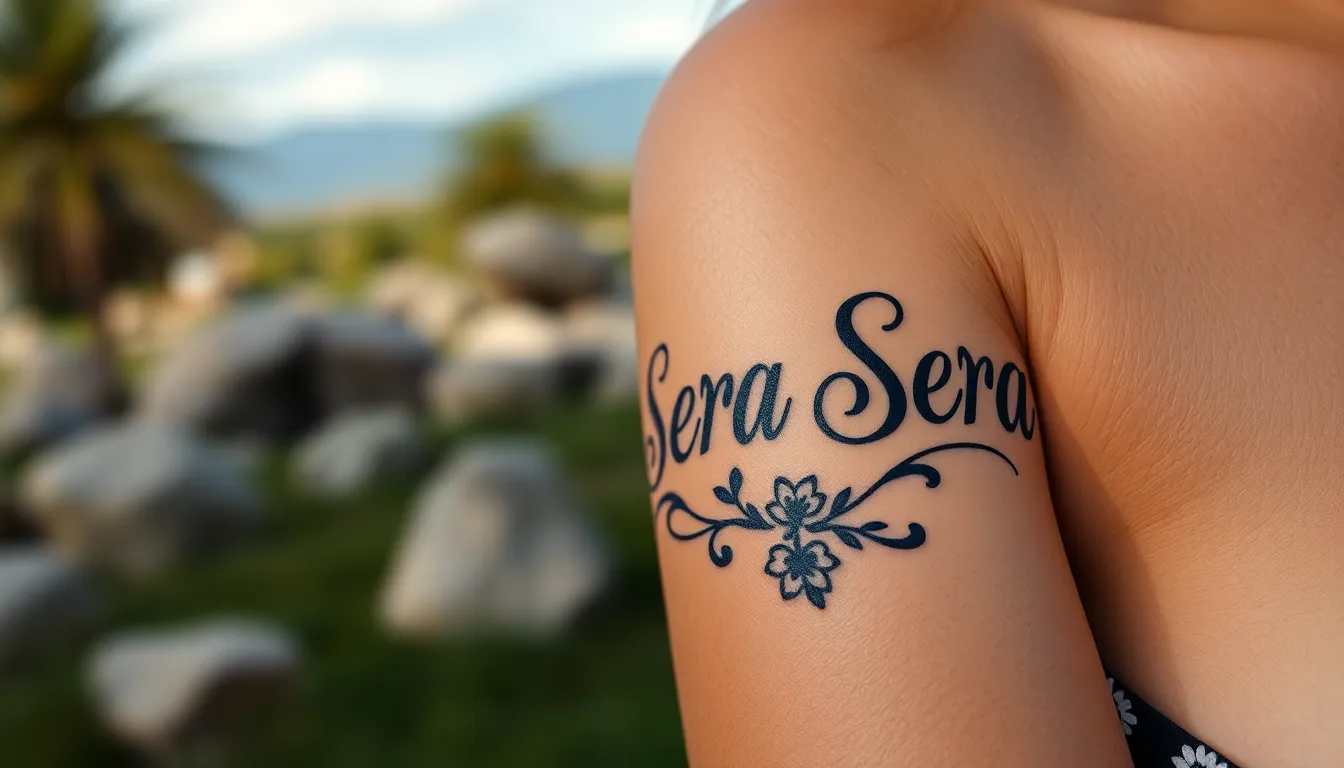35+ Stunning Que Sera Sera Tattoo Ideas & Designs That Mean Everything 16 35+ Stunning Que Sera Sera Tattoo Ideas & Designs That Mean Everything 15