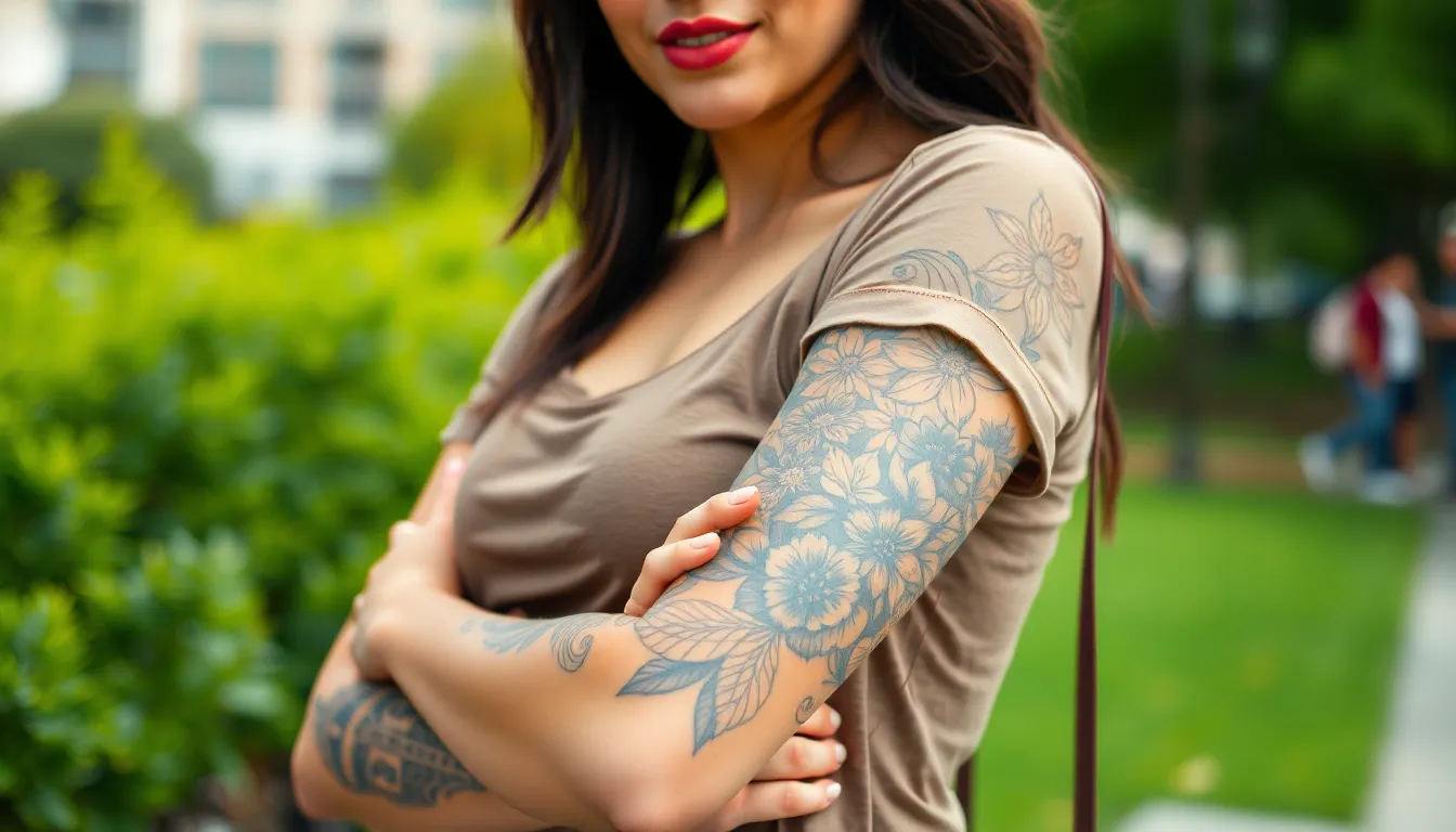 50+ Stunning Sleeve Tattoo Ideas for Women: Floral, Geometric & Bold Designs 16 50+ Stunning Sleeve Tattoo Ideas for Women: Floral, Geometric & Bold Designs 15