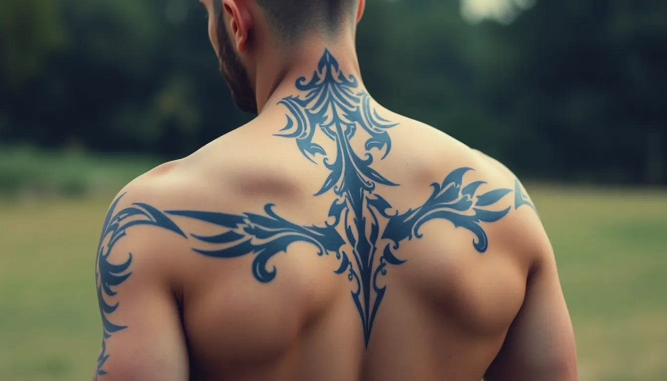 50 Bold Back Tattoo Ideas for Men: Tribal, Animal & Portrait Designs That Command Attention 18 50 Bold Back Tattoo Ideas for Men: Tribal, Animal & Portrait Designs That Command Attention 17