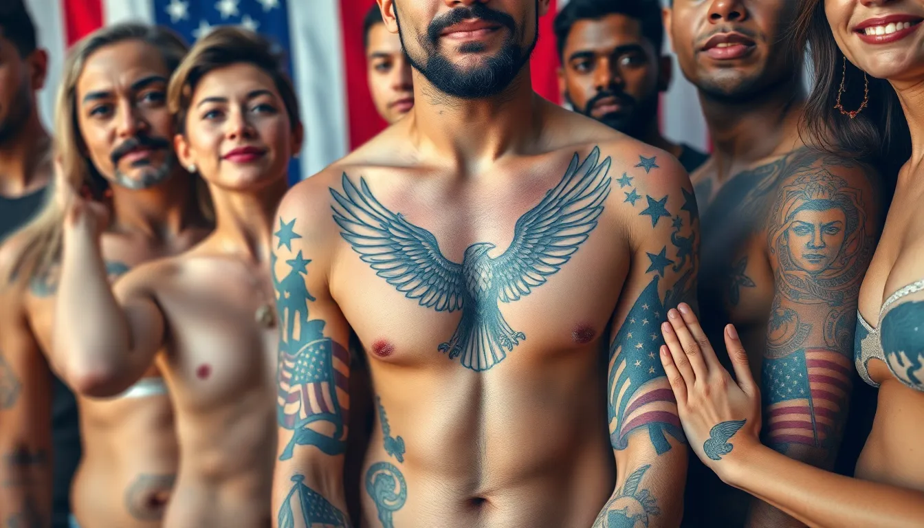 50+ Patriotic Tattoo Ideas: Eagles, Flags & Military Tributes That Honor America 18 50+ Patriotic Tattoo Ideas: Eagles, Flags & Military Tributes That Honor America 17