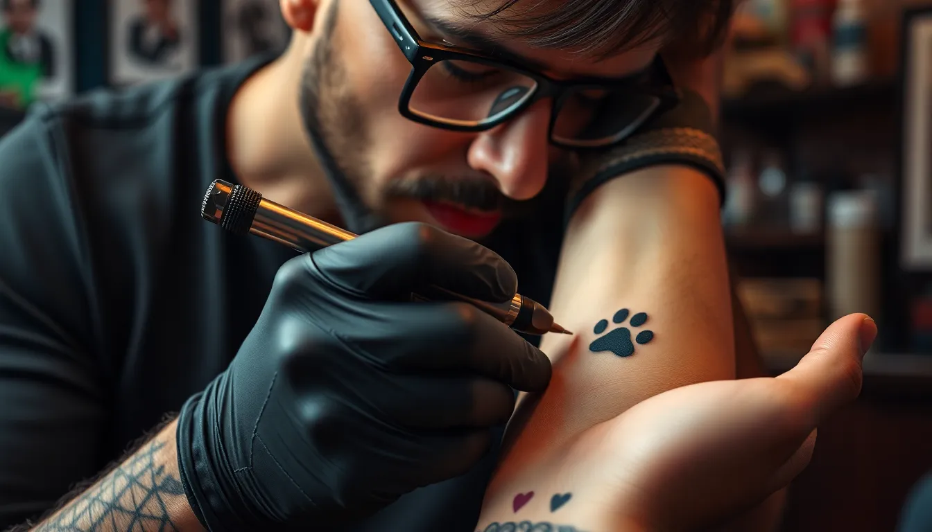 50+ Paw Print Tattoo Ideas: Memorial, Realistic & Watercolor Designs 18 50+ Paw Print Tattoo Ideas: Memorial, Realistic & Watercolor Designs 17