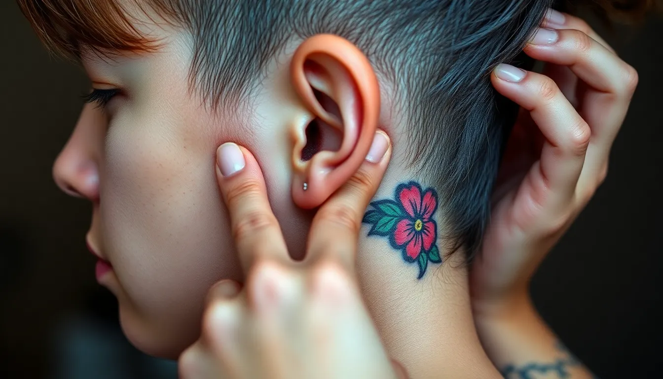 25 Stunning Tattoo Behind Ear Ideas That'll Make You Want Your First (Or Next!) Ink 18 25 Stunning Tattoo Behind Ear Ideas That'll Make You Want Your First (Or Next!) Ink 17