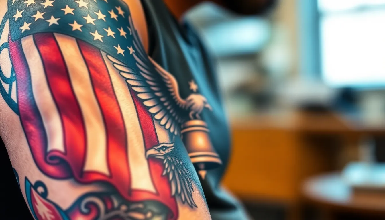 50+ American Flag Tattoo Ideas: Patriotic Designs for Every Style & Placement 2 50+ American Flag Tattoo Ideas: Patriotic Designs for Every Style & Placement 1
