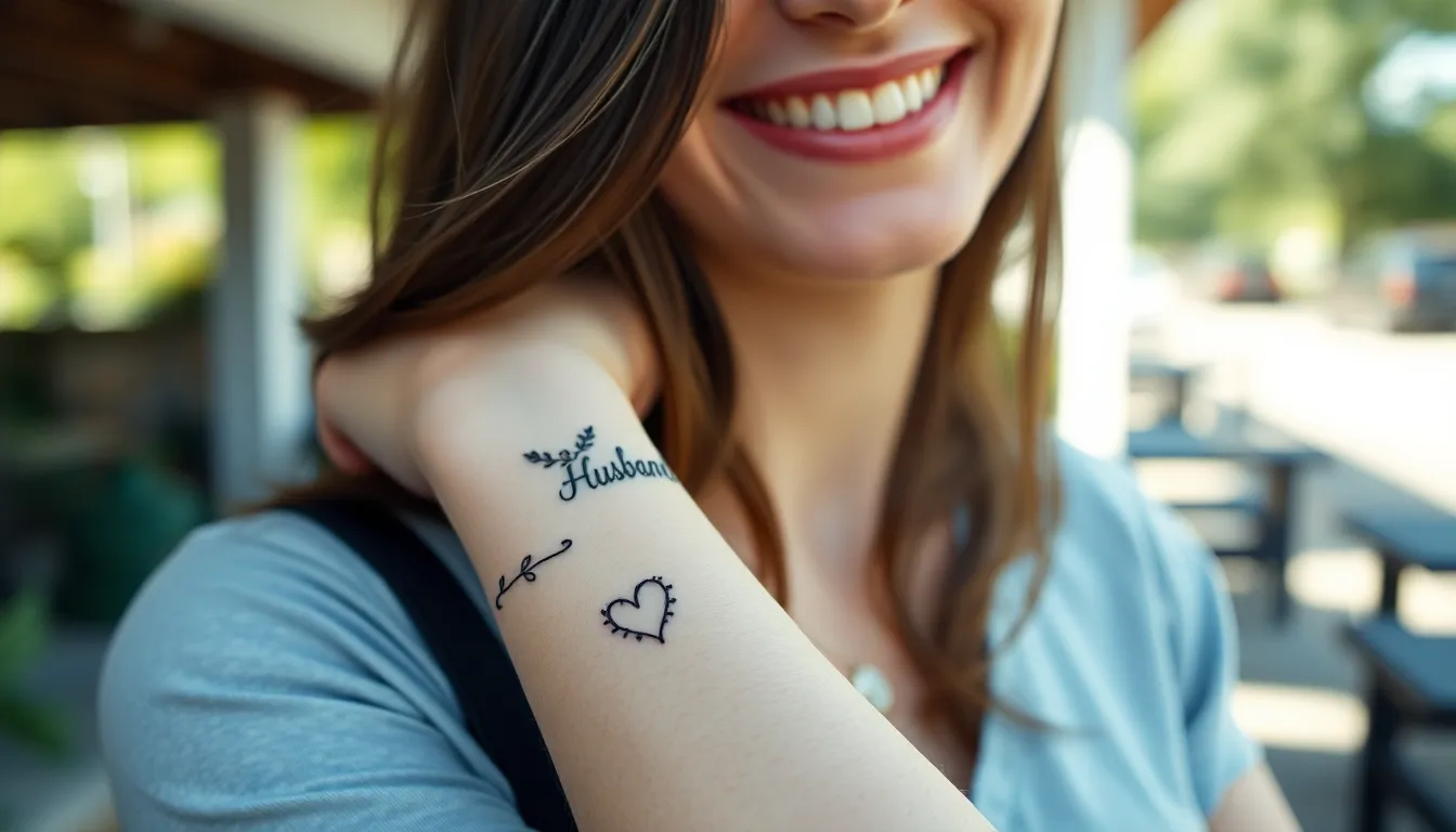 75 Beautiful Husband's Name Tattoo Ideas That Celebrate Your Love Story 2 75 Beautiful Husband's Name Tattoo Ideas That Celebrate Your Love Story 1