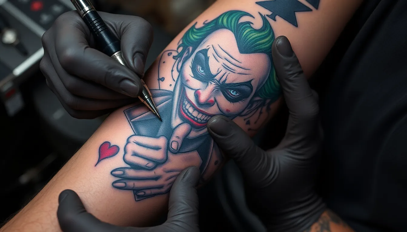 50+ Epic Joker Tattoo Ideas: From Heath Ledger to Joaquin Phoenix Designs 2 50+ Epic Joker Tattoo Ideas: From Heath Ledger to Joaquin Phoenix Designs 1