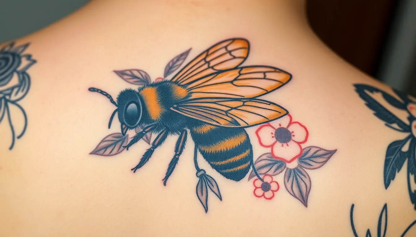 50 Stunning Queen Bee Tattoo Ideas: From Minimalist to Bold Royal Designs 2 50 Stunning Queen Bee Tattoo Ideas: From Minimalist to Bold Royal Designs 1