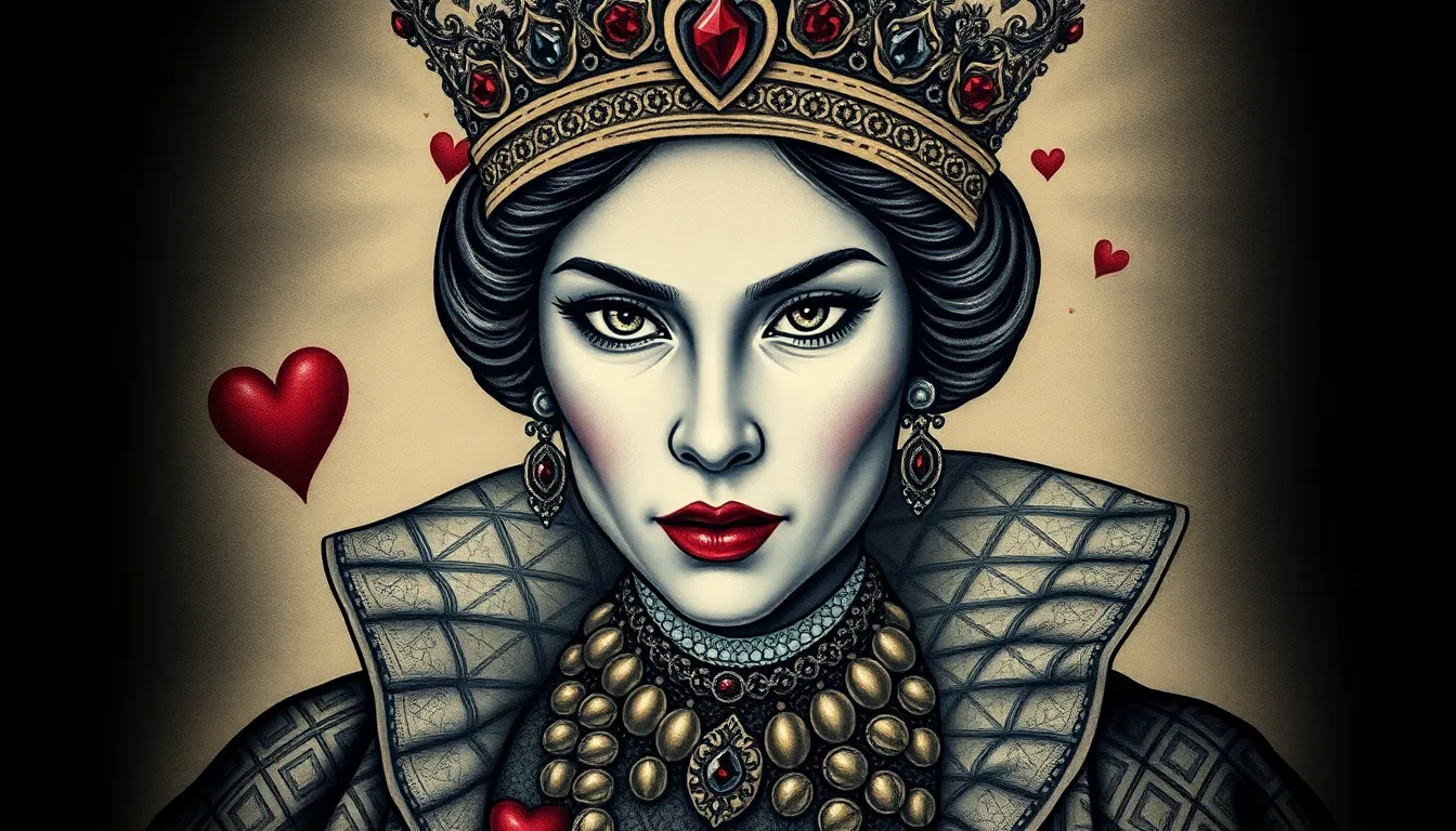 50+ Queen of Hearts Tattoo Ideas That'll Make You Feel Like Royalty 2 50+ Queen of Hearts Tattoo Ideas That'll Make You Feel Like Royalty 1