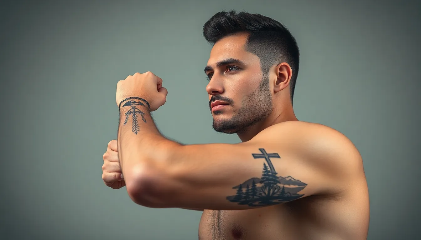 50 Religious Tattoo Ideas for Guys: Crosses, Angels & Biblical Verses That Inspire 2 50 Religious Tattoo Ideas for Guys: Crosses, Angels & Biblical Verses That Inspire 1