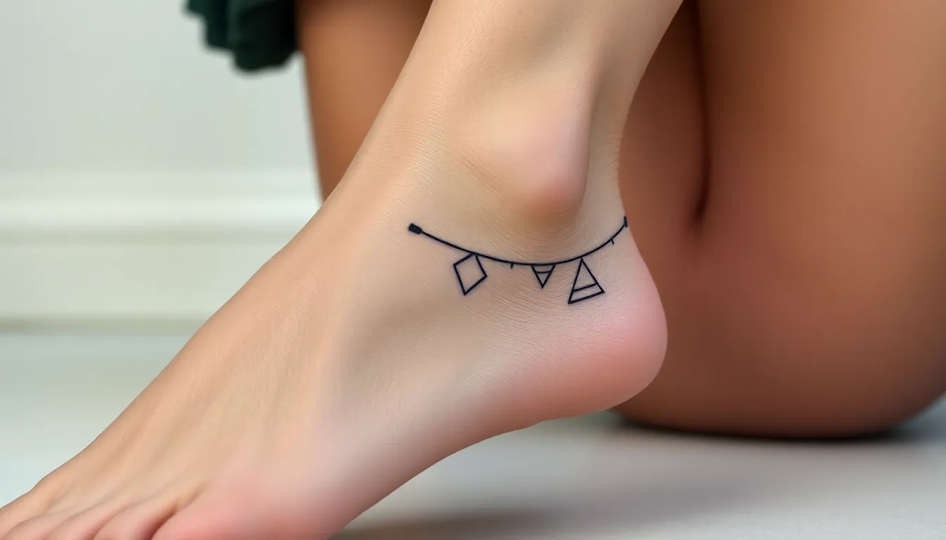 50+ Stunning Tattoo Anklet Ideas: From Delicate Florals to Bold Tribal Designs 1
