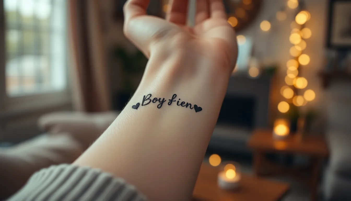 50+ Stunning Tattoo Ideas for Boyfriend Name - Creative Designs & Placement Tips 2 50+ Stunning Tattoo Ideas for Boyfriend Name - Creative Designs & Placement Tips 1