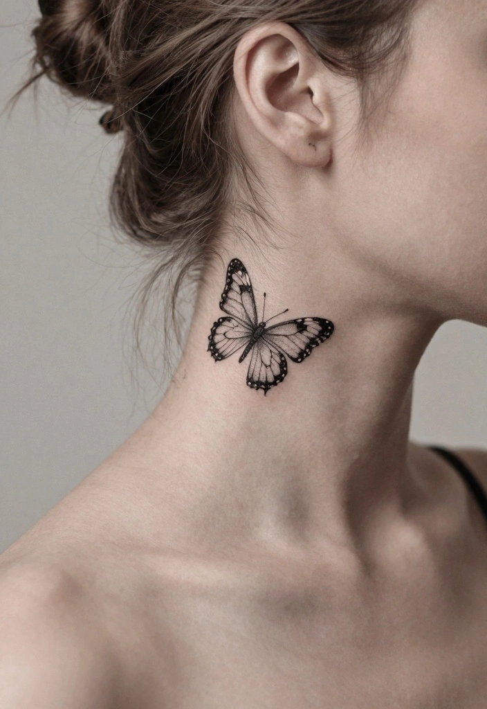 10 Behind the Ear Butterfly Tattoo Ideas Subtle and Cute 45 10 Behind the Ear Butterfly Tattoo Ideas Subtle and Cute 5. Tiny Butterfly with Dots 0