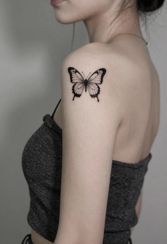 10 Behind the Ear Butterfly Tattoo Ideas Subtle and Cute 67 10 Behind the Ear Butterfly Tattoo Ideas Subtle and Cute 7. Simple Silhouette 0