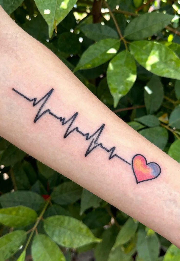 10 Boyfriend Name Tattoo Ideas: Cute, Meaningful, and Romantic - 3. Heartbeat Line 1