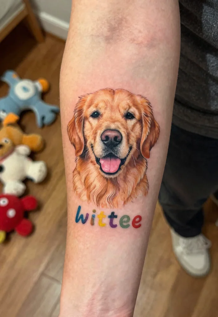 10 Boyfriend Name Tattoo Ideas: Cute, Meaningful, and Romantic - 9. Pet Portraits 1