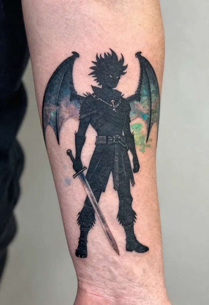 10 How to Train Your Dragon Tattoo Ideas Fun and Nostalgic - 2. Hiccup’s Silhouette 1