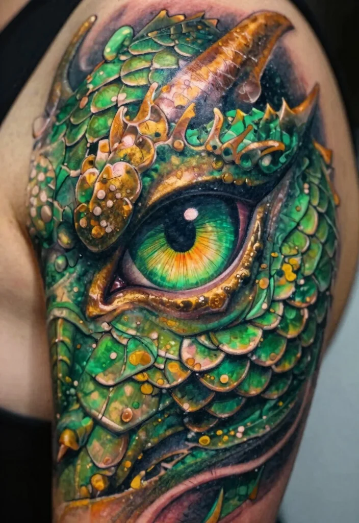 10 How to Train Your Dragon Tattoo Ideas Fun and Nostalgic - 7. The Dragon's Eye 1