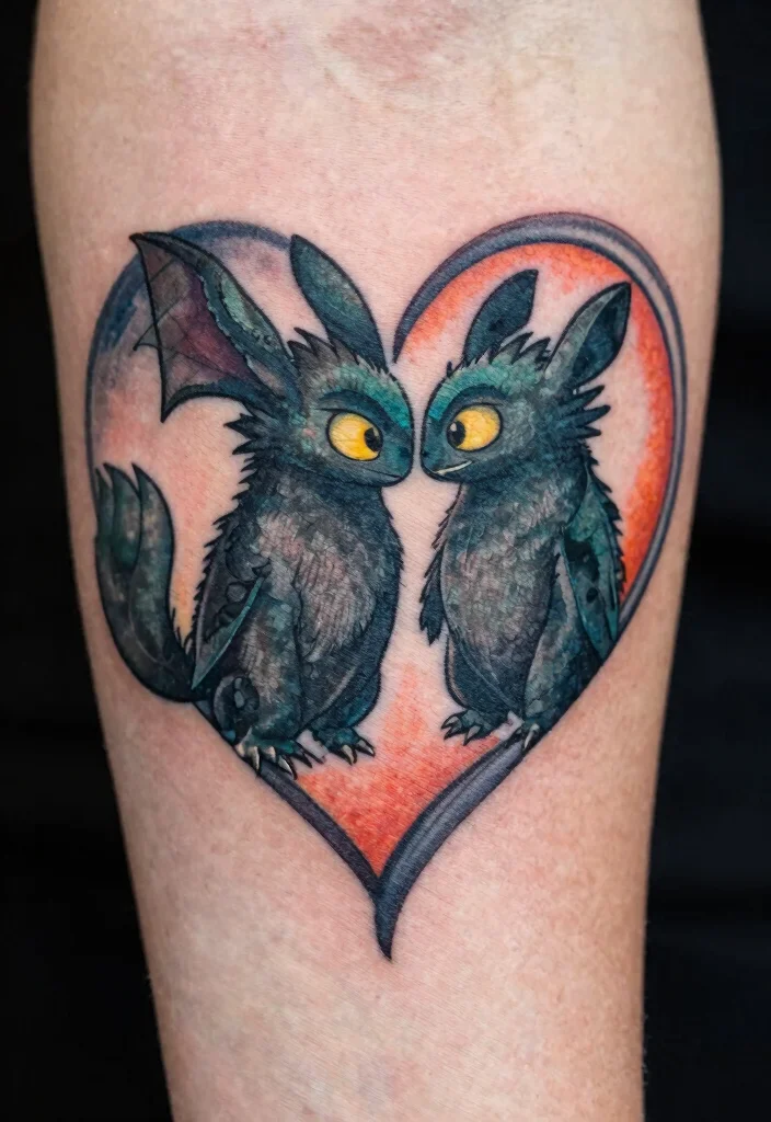 10 How to Train Your Dragon Tattoo Ideas Fun and Nostalgic - 9. The Companionship Symbol 1