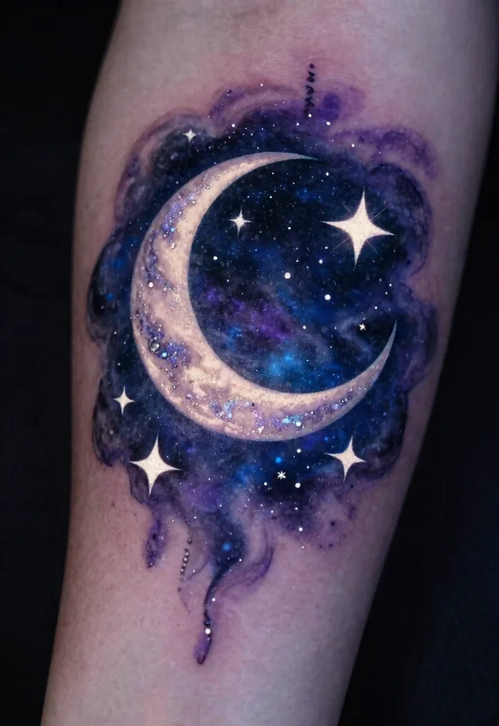 10 Name Tattoo Cover Up Ideas That Feel Personal and Fresh - 2. Celestial Cover-Ups for a Cosmic Vibe 1