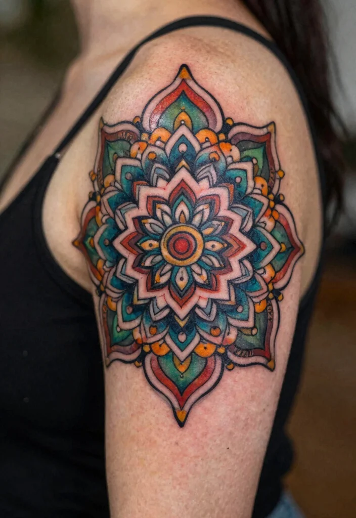 10 Name Tattoo Cover Up Ideas That Feel Personal and Fresh - 8. Mandala Magic for Spiritual Significance 1