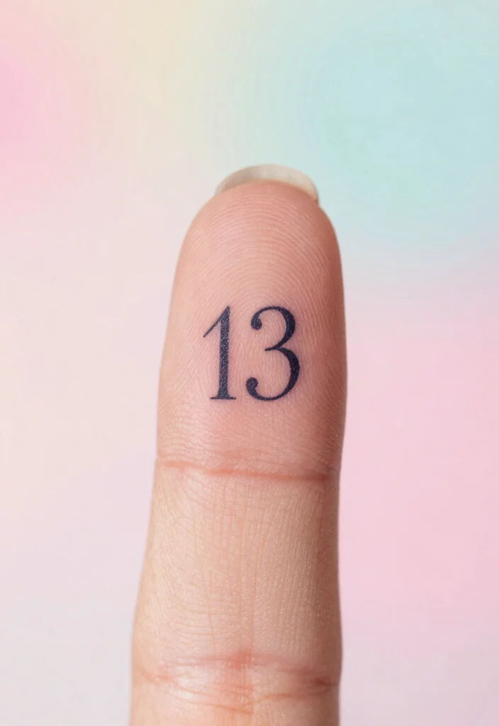 10 Simple Taylor Swift Tattoo Ideas for True Fans - 2. 13 – Taylor's Lucky Number 1