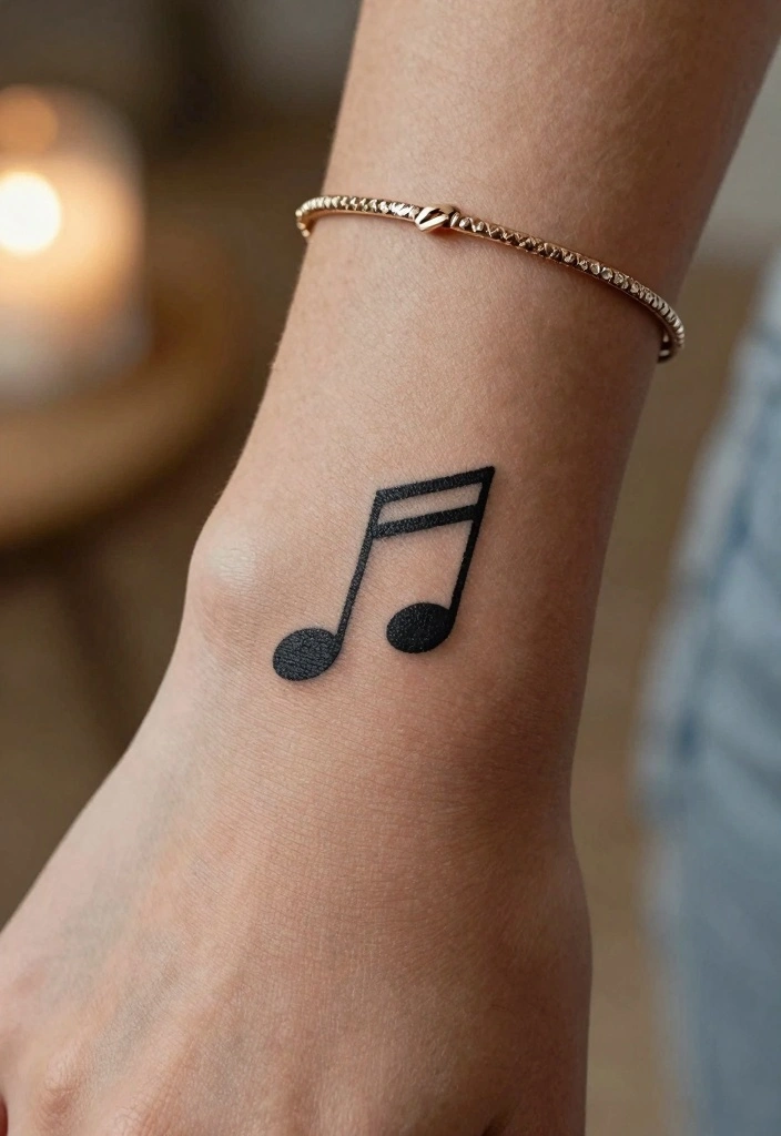 10 Simple Taylor Swift Tattoo Ideas for True Fans - 3. Music Notes 1