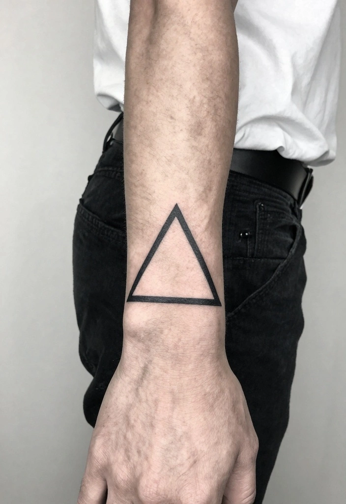 10 Small Hand Tattoo Ideas for Men Simple and Clean 1. Simple Triangle Designs 0