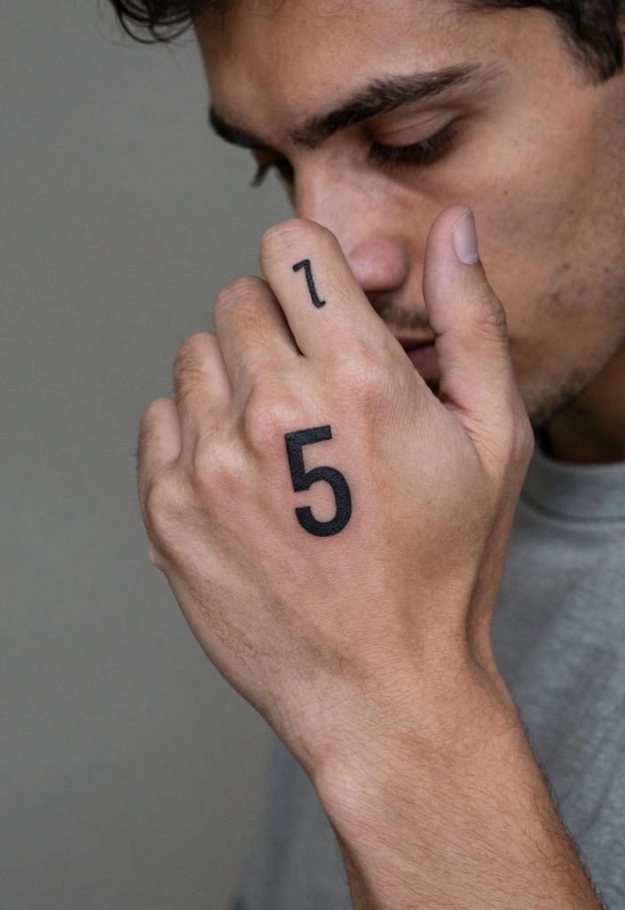 10 Small Hand Tattoo Ideas for Men Simple and Clean 7. Numeric Tattoos 0