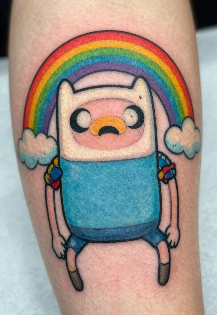 12 Adventure Time Flash Tattoo Ideas Fun and Playful 12. The Adventure Time Logo 0