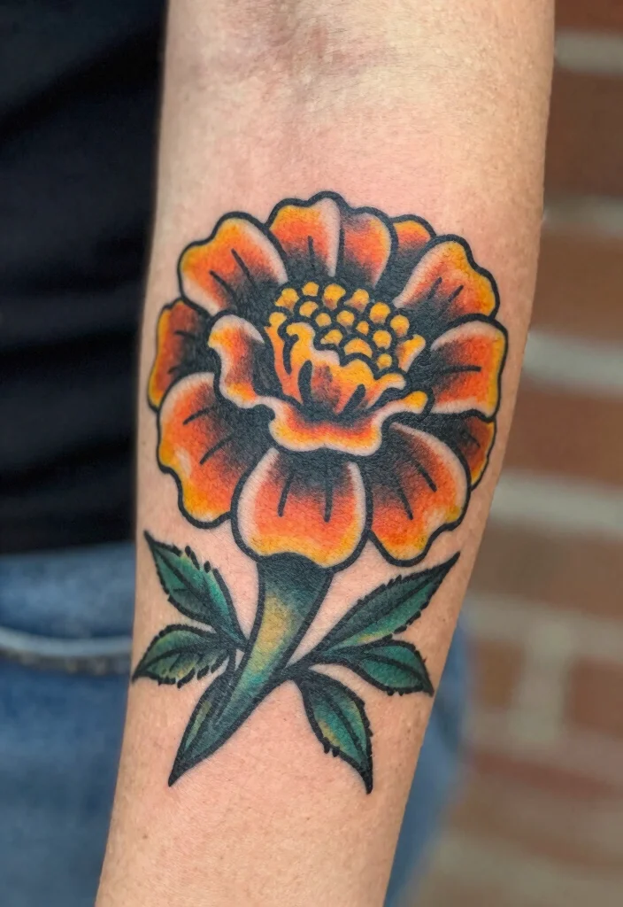 12 Black and White Marigold Flower Tattoo Ideas Elegant 100 12 Black and White Marigold Flower Tattoo Ideas Elegant 10. Vintage Marigold Tattoo 0