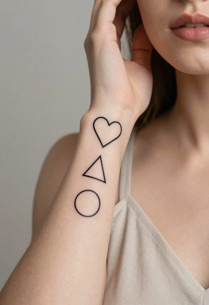 12 Charm Bracelet Tattoo Ideas Cute Personal and Stylish - 4. Geometric Charms 1