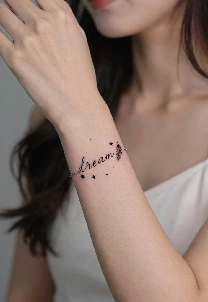 12 Charm Bracelet Tattoo Ideas Cute Personal and Stylish - 6. Inspirational Words 1