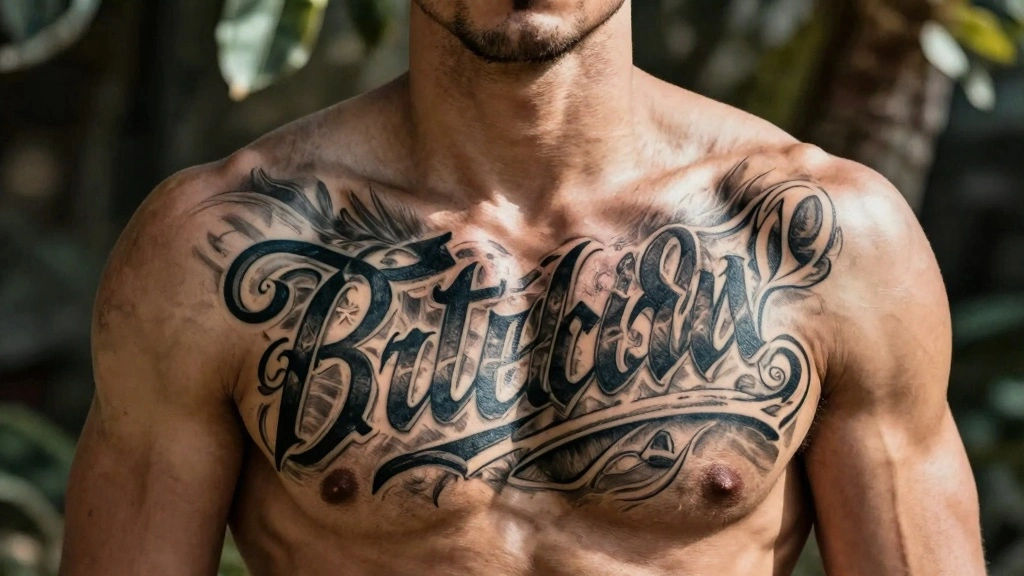 12 Chest Word Tattoo Ideas for Men: Bold and Masculine