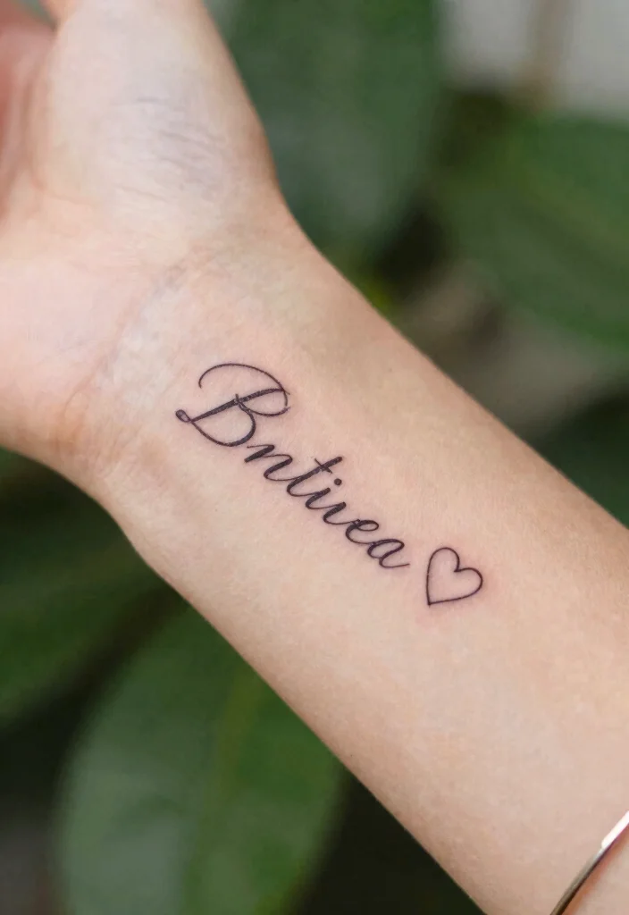 12 Child Name Tattoo Ideas With Elegant Placement Options - 1. Minimalist Script on the Wrist 1