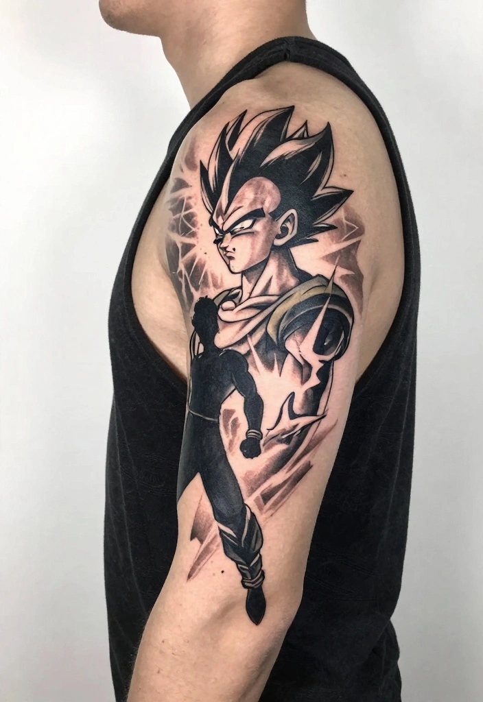 12 Dragon Ball Z Dragon Tattoo Ideas: Iconic and Powerful - 11. The Saiyan Pride: A Powerful Symbol 1
