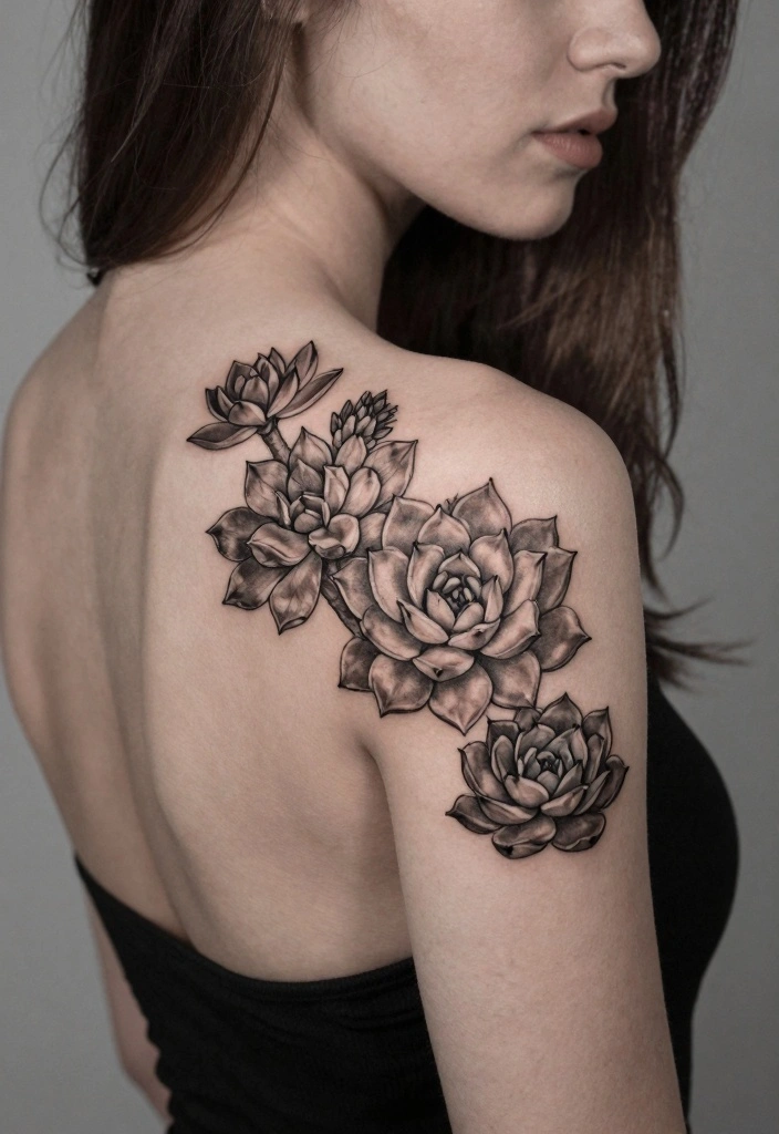 12 Fine Line Back Tattoo Ideas for Women: Clean and Minimal 122 12 Fine Line Back Tattoo Ideas for Women Clean and Minimal 12. Small Succulent Arrangement 0