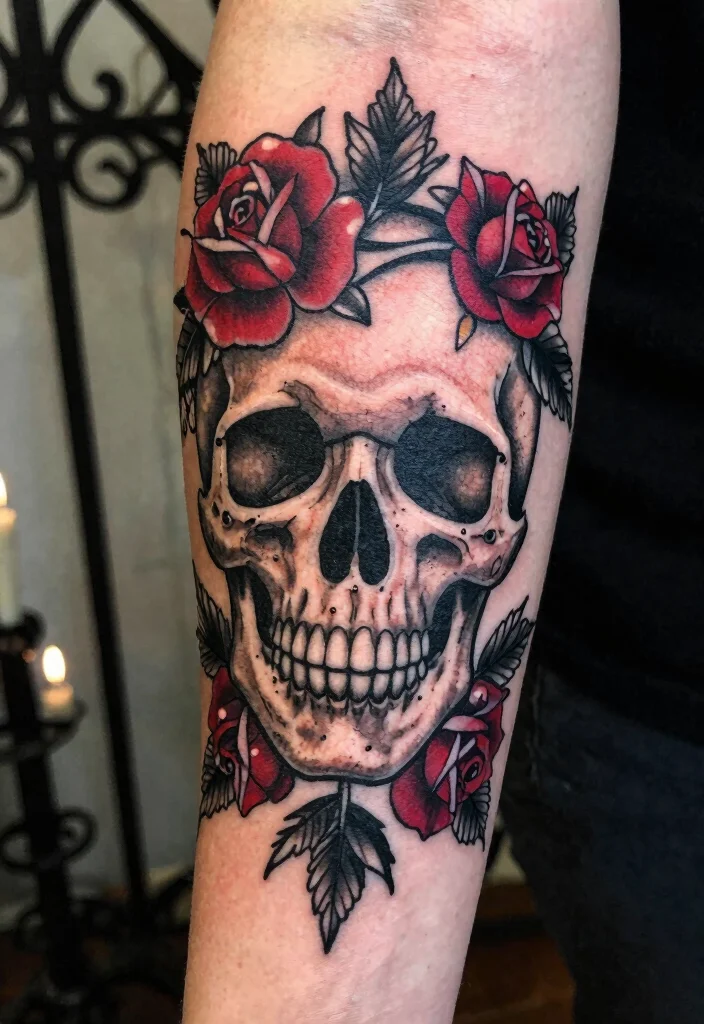 12 Friday the 13th Flash Tattoo Ideas Classic and Spooky - 1. Classic Skull Tattoo 1