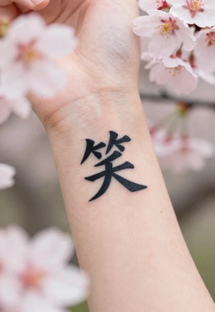 12 Japanese Word Tattoo Ideas With Cultural Meaning 1 12 Japanese Word Tattoo Ideas With Cultural Meaning - 1. 笑 (Warai) - Laughter 1