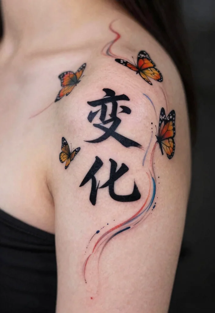 12 Japanese Word Tattoo Ideas With Cultural Meaning 56 12 Japanese Word Tattoo Ideas With Cultural Meaning - 6. 変化 (Henka) - Change 1