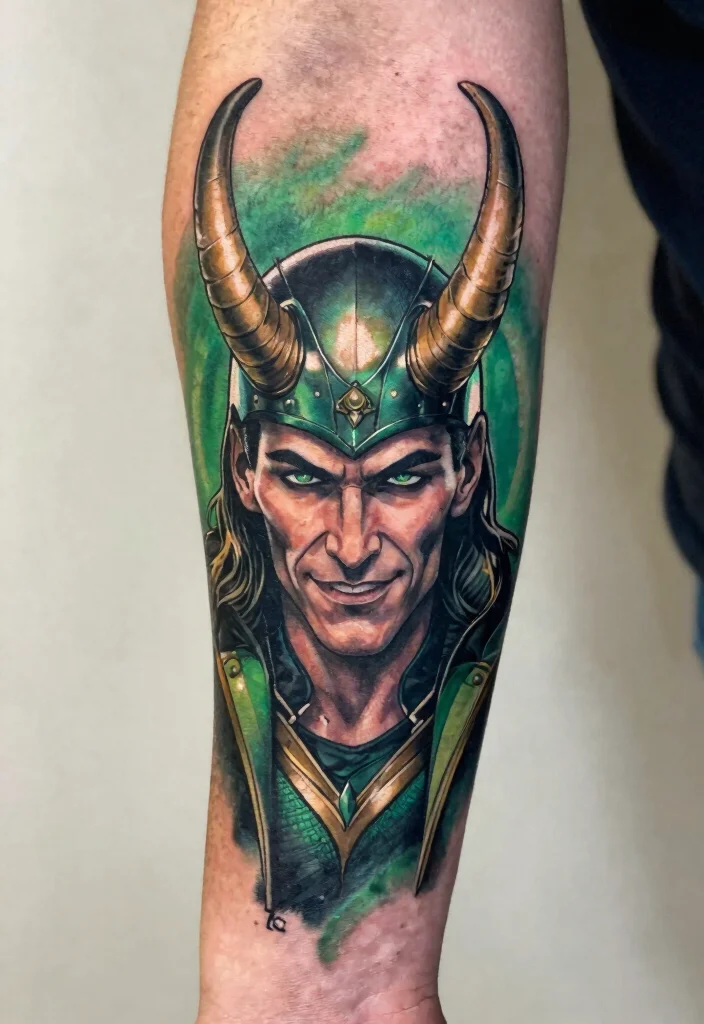 12 Loki Tattoo Ideas From Norse Mythology With Meaning - 1. Loki's Face: The Mischievous God 1