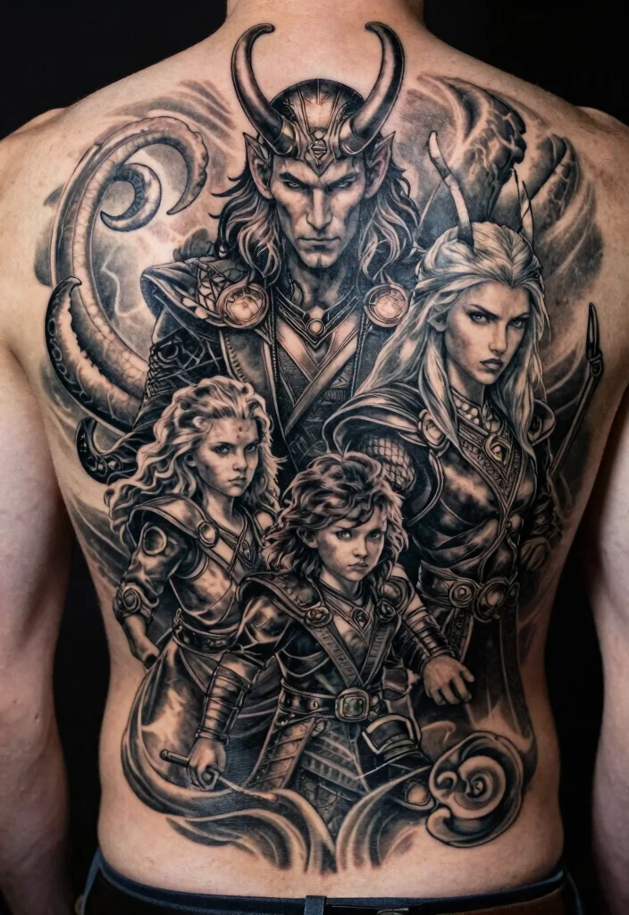 12 Loki Tattoo Ideas From Norse Mythology With Meaning - 6. Loki's Children: Legacy and Myth 1