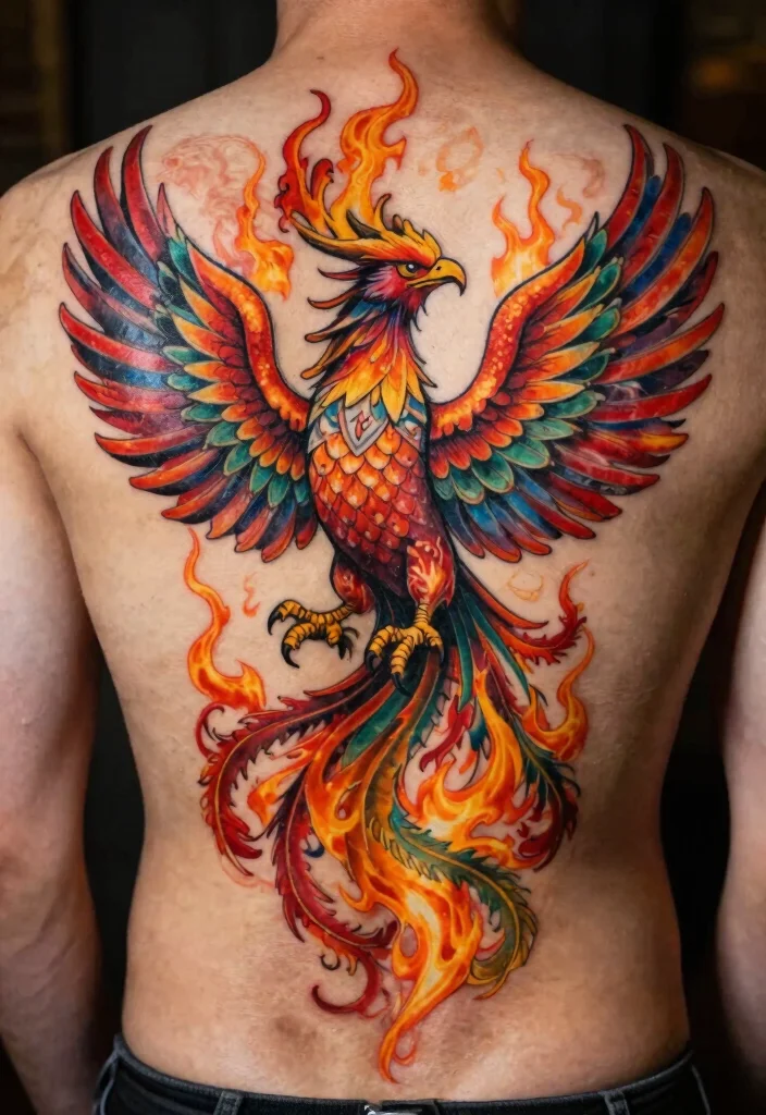 12 Loki Tattoo Ideas From Norse Mythology With Meaning - 9. The Phoenix: Rebirth and Renewal 1
