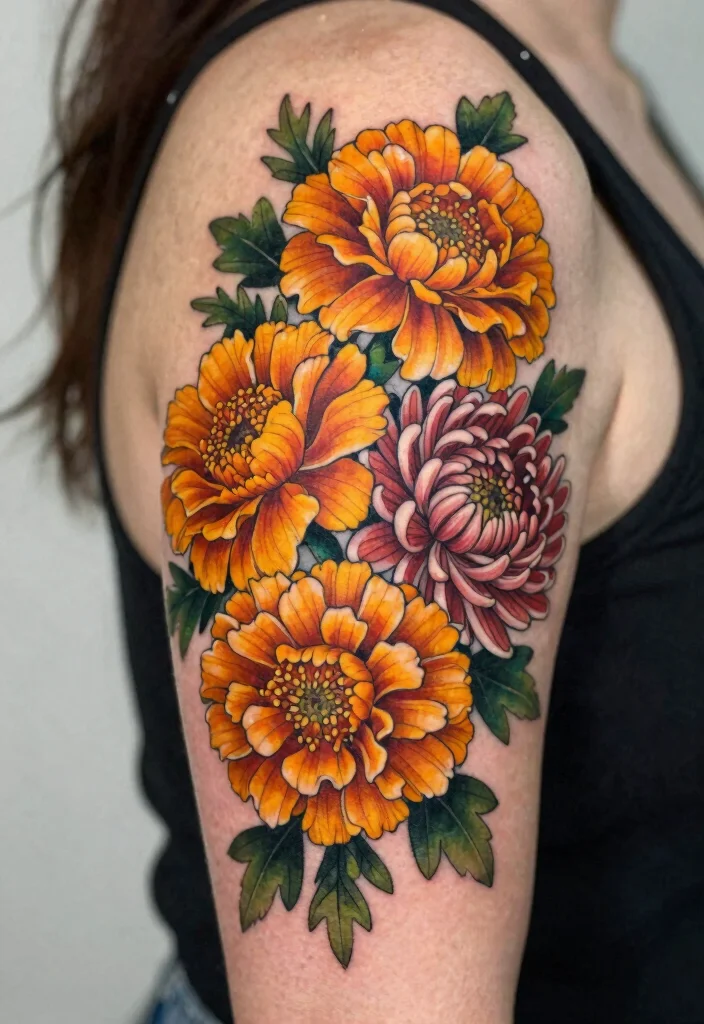 12 October and November Birth Flower Tattoo Ideas Symbolic 45 12 October and November Birth Flower Tattoo Ideas Symbolic 5. Combined Floral Design 0