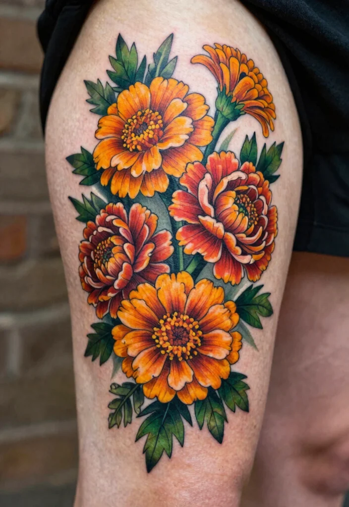12 October and November Birth Flower Tattoo Ideas Symbolic 89 12 October and November Birth Flower Tattoo Ideas Symbolic 9. Floral Thigh Piece 0