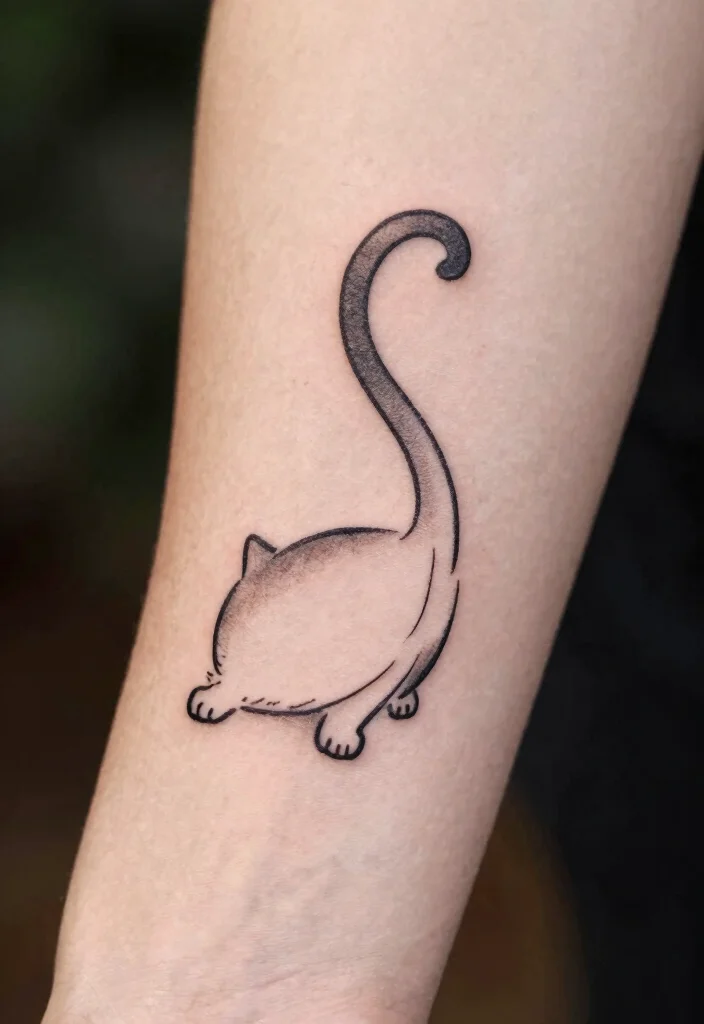 12 One Line Cat Tattoo Ideas Simple Artistic and Clean 122 12 One Line Cat Tattoo Ideas Simple Artistic and Clean 12. Simple Cat Tail 0
