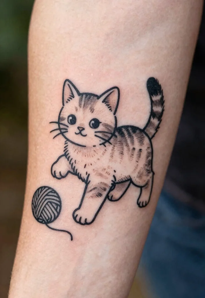 12 One Line Cat Tattoo Ideas Simple Artistic and Clean 12 12 One Line Cat Tattoo Ideas Simple Artistic and Clean 2. The Playful Kitten 0