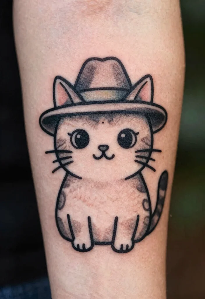 12 One Line Cat Tattoo Ideas Simple Artistic and Clean 67 12 One Line Cat Tattoo Ideas Simple Artistic and Clean 7. Cat in a Hat 0