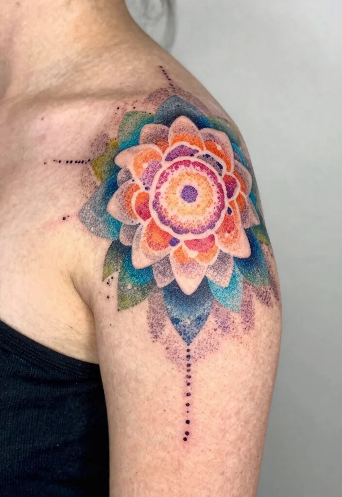 12 Small Tattoo Cover Up Ideas That Are Simple and Effective 56 12 Small Tattoo Cover Up Ideas That Are Simple and Effective - 6. Dot Work Designs 1