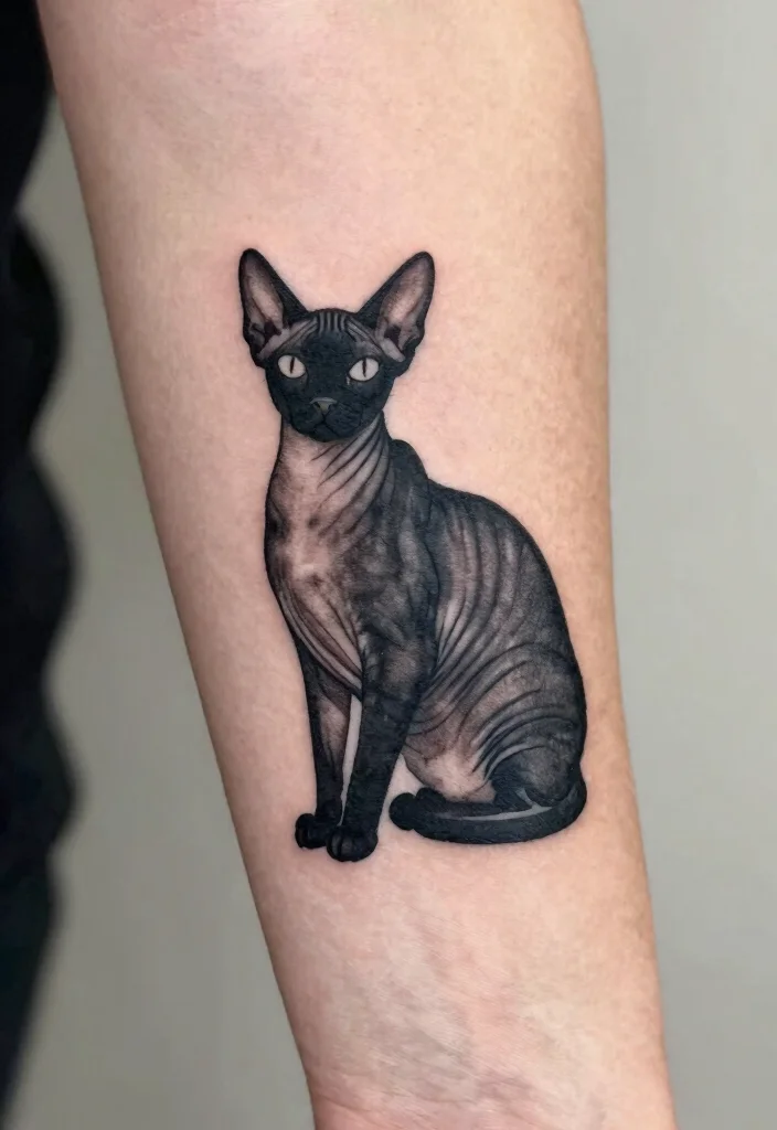 12 Sphynx Cat Tattoo Design Ideas Unique and Artistic 1 12 Sphynx Cat Tattoo Design Ideas Unique and Artistic 1. Minimalist Silhouette 0