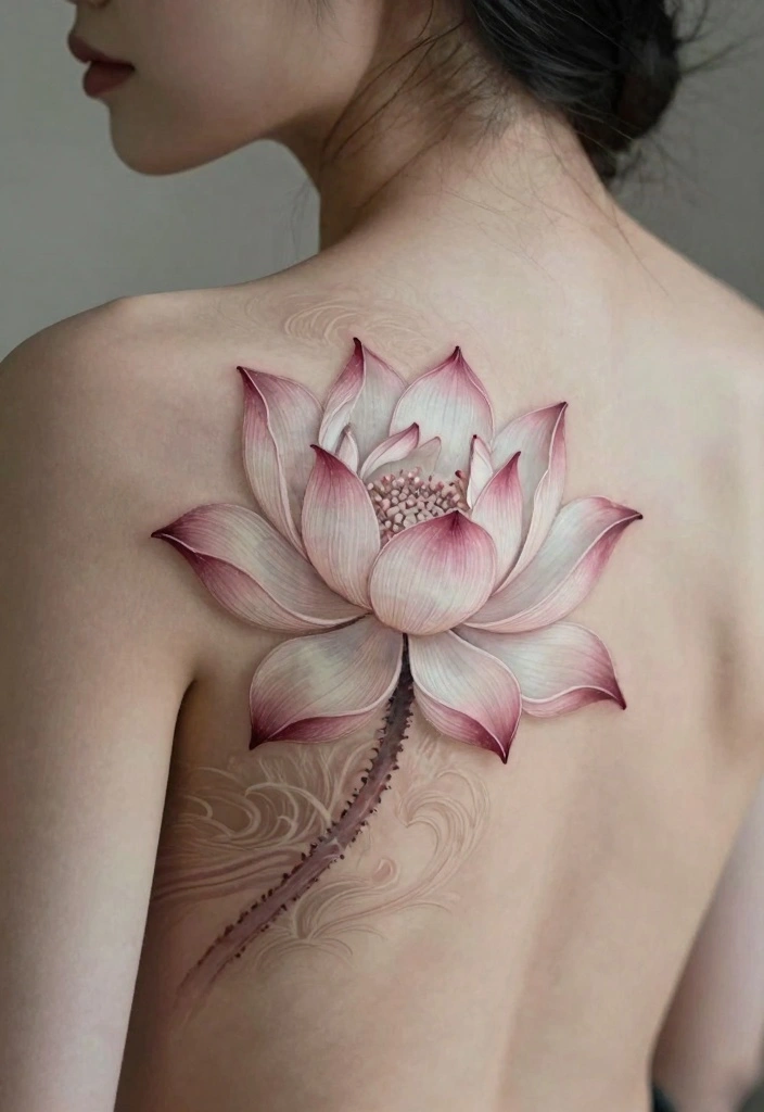 12 Stunning Back Waist Tattoo Ideas for Women Feminine and Delicate 4. Lotus Blossom Elegance 0